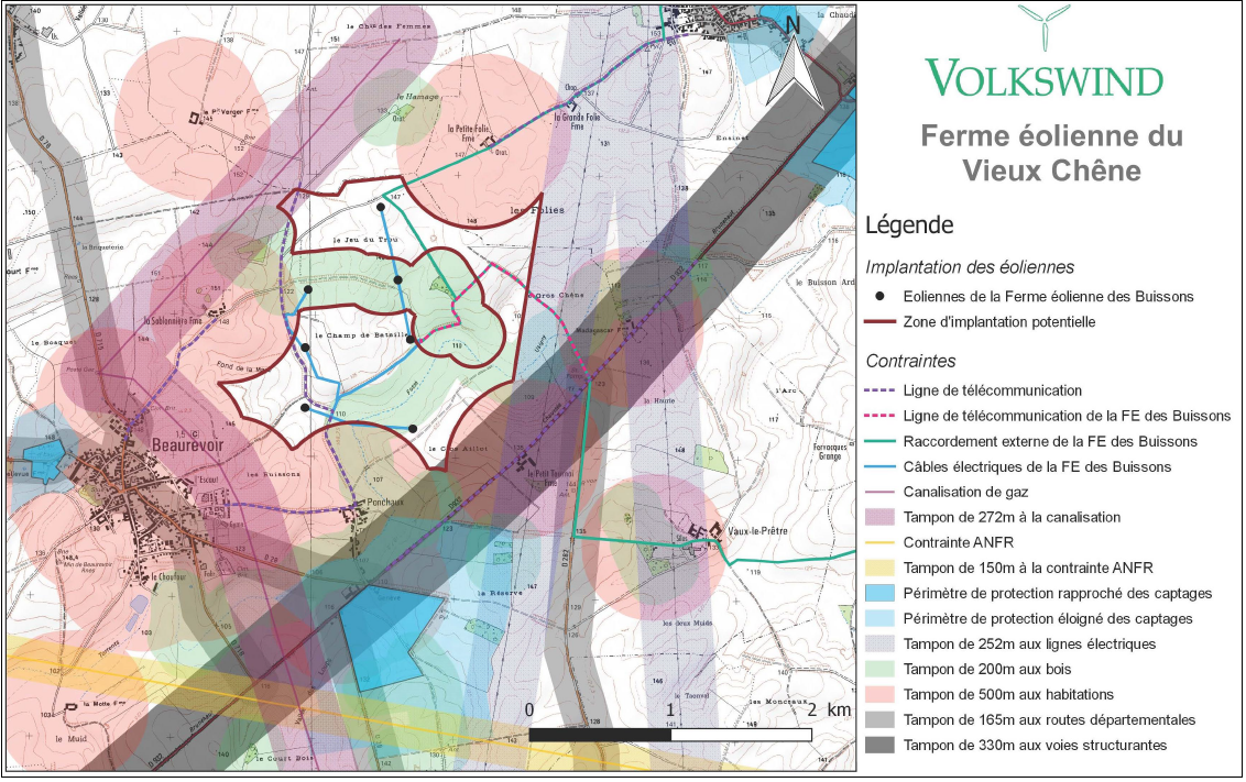 carte des contraintes